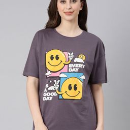 TWIN BIRDS Women Graphic Printed Oversized Cotton T-shirt-image-40