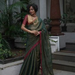 Suta Green Cotton Blend Sarees-picture-44
