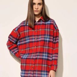 Only Red Oversized Checks Shirt-62