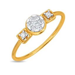Kisna Diamond & Gold Jewellery Eathan 14k (585) Diamond & Gold Ring For Women-image-2