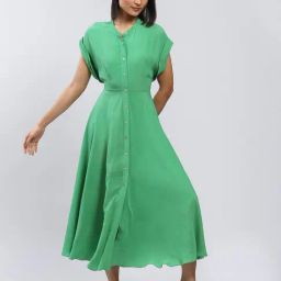 Label Ritu Kumar Green Shirt Dress-image-29