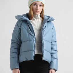 Only Blue Straight Fit Puffer Jacket-23