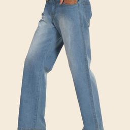 LINARIA Men Classic Boyfriend Fit Low-Rise Low Distress Light Fade Jeans-picture-49