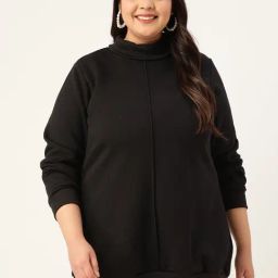 theRebelinme Plus Size Black Fleece Relaxed Fit Sweatshirt-picture-43