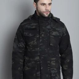 Mountmiller Black Regular Fit Printed Jackets-image-60