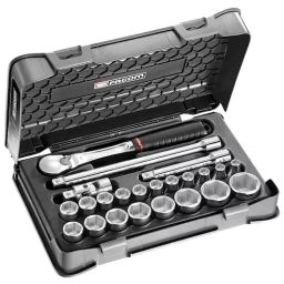 FACOM 12.7 mm (1/2 Inch) Standard Socket Set With Ratchet 6 Point, SL.161-3P6 (Set of 23)-7