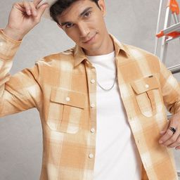WROGN Comfort Fit Checked Casual Shirt-image-20