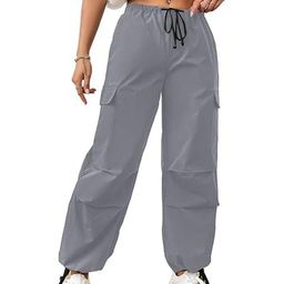 AMNOUR Polyester Relaxed Fit Cargos-image-85