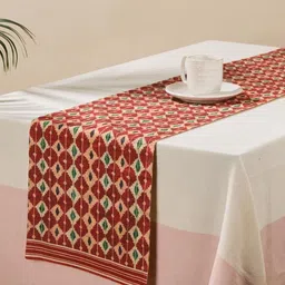 Fabindia Red & Green Printed Anti Skid Table Runner-22