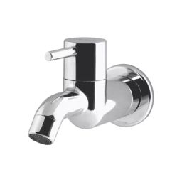 SUPREME Aquatic Chrome Series Bib Tap Quarter Turn Wall Mount, Silver-image-56