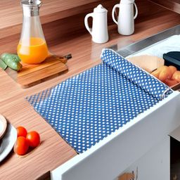 REVEXO Blue & White Polka Dot Printed Water-Resistant PVC Shelf Liner-image-78