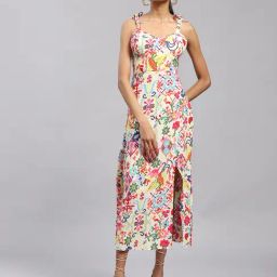 Label Ritu Kumar Multicolor A Line Dress-image-1