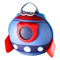 Little Surprise Box Space Capsule 3d Fins Blue Printed Backpack-image-27