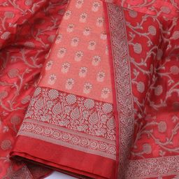 Meena Bazaar Floral Woven Design Unstitched Dress Material-image-45