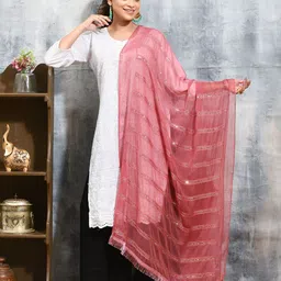 swatika Embroidered Dupatta with Sequinned-12