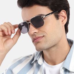 Voyage Unisex Wayfarer Sunglasses with UV Protected Lens 58243MG4164-54