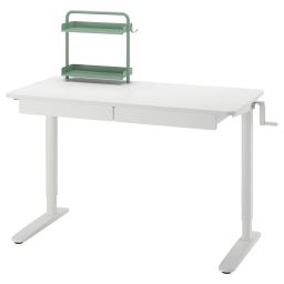 ikea relatera Desk combination sit/stand, white/light grey-green, 117x60 cm-picture-16