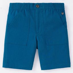 Ed-a-Mamma Sustainable Cotton Knee Length Solid Color Shorts - Navy Blue-image-7