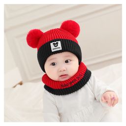 SYGA Knitted Cap With Scarf - Red-image-65