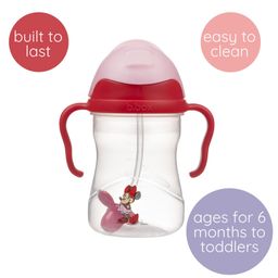 b.box Disney Sippy Cup Minnie Mouse Sipper for babies Leak-Proof with Weighted Straw, BPA Free Multicolor - 240 ml-image-22