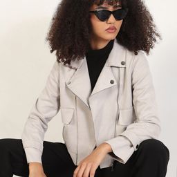 SHOWOFF Women Suede Windcheater Tailored Jacket-image-35
