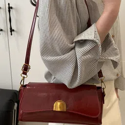 LULU & SKY PU Oversized Structured Shoulder Bag With Applique-image-46