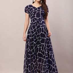 Raabta Fashion Print Georgette Fit & Flare Maxi Dress-picture-17
