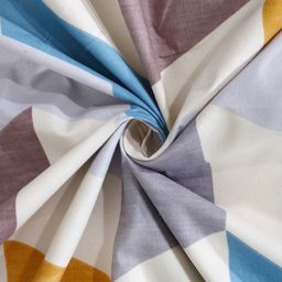 Arrabi TC Cotton Blend Super King Size Bedsheet With 2 Pillow Covers Abstract Print ARBS 1734 - Multicolour image 4
