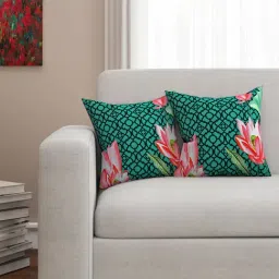 SEJ by Nisha Gupta Green Cushion Covers - Set of 2-image-59