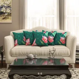 SEJ by Nisha Gupta Green Cushion Covers - Set of 5-image-99