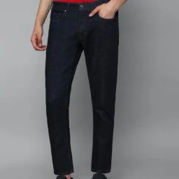 Louis Philippe Jeans Navy Cotton Regular Fit Jeans-image-24