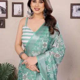 DIVASTRI Ethnic Motifs Zari Saree-picture-11