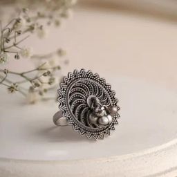 Priyaasi Tribal Oxidized Finger Ring-16