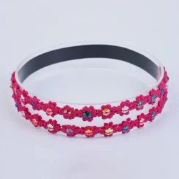 Choko Pink Embellished Hair Bands-image-78