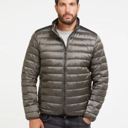 Guess Grey Regular Fit Solid Jacket-image-37