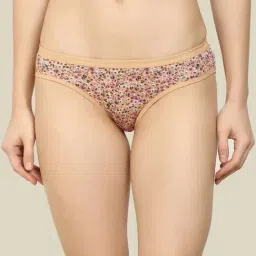 AROUSY Beige Printed Bikini Panty-image-78