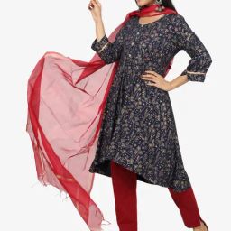 Paislei Blue Printed Kurta-image-7