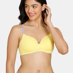 Zivame Yellow Half Coverage T-Shirt Bra-image-83