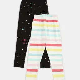 Pantaloons Junior Multicolor Striped Leggings-picture-8