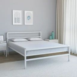 Doctor Dreams by Nilkamal White Metal King Striker Bed-image-54