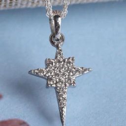 Clara 92.5 Sterling Silver Star Jesus Pendant with Chain for Women-image-90