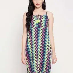 Clovia Multicolor Geometric Print Beachwear-image-26