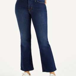 Levi's Blue Mid Rise 315 Bootcut Jeans-picture-31