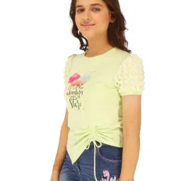Cutecumber Kids Green Printed Top image 4