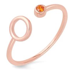 Malabar Gold and Diamonds 14k Gold Alphabet O Ring for Women-image-57