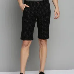 SHOW OFF Black Cotton Regular Fit Printed Shorts-image-78