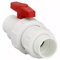 DAYTON Single Flow Inline Ball PVC Check Valve with Ball Valve, 4RG92 image 2