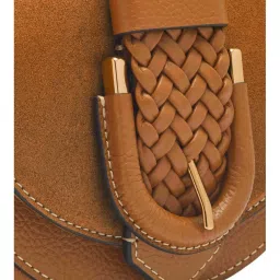 Fossil Brown Textured Sling Handbag image 4