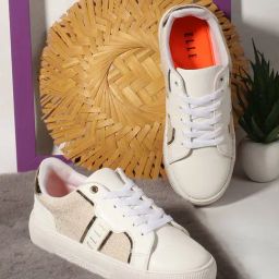 Elle Women's Cream Sneakers-image-24