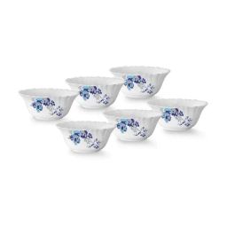 Larah by Borosil White Opalware 6 Piece Veg Bowls Set (210 ml)-image-69